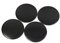 sourcing map 4Pcs Black Aluminium Alloy 65mm Dia Car Wheel Center Hub Cap Emblem Sticker DE de