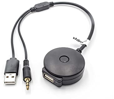 vhbw Câble Adaptateur AUX USB pour Radio de Voiture (30 cm) Compatible avec BMW de 02/2009 Z4 - USB, Bluetooth