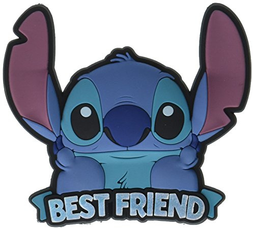 Monogram Novelty Magnet - Disney - Stitch - My Best Friend Soft Touch PVC New 85796