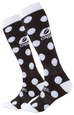 O'NEAL | Mountainbike Motocross Socken | MTB Downhill Freeride | Schweißabsorbierend, Verstärkter Fersen & Sohlenbereich | Pro MX Candy | Unisex | Erwachsene | Schwarz Weiß | One Size