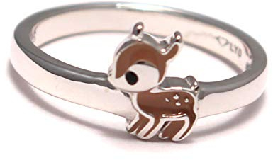 loveyourdiamonds bunter Rehkitz Kinder Ring aus 925 Sterling Silber