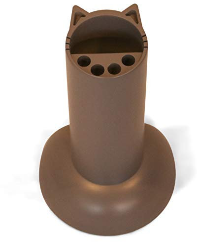 Feline Ruff Cat Teaser Wand Holder. Keep Cats Safe with This Unique Cat Toy Storage Solution. Organize Feather Cat Wand Toys. Patent Pending (Gray)