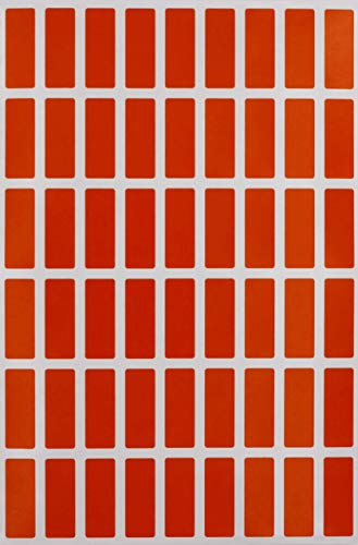 Sticker Orange 25 mm x 10 mm rechteckige Aufkleber – 2,5 cm x 1 cm viereckige Etiketten 810 Stück von Royal Green