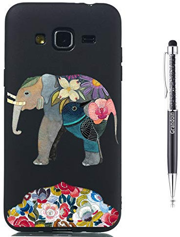 Grandoin Hülle für Samsung Galaxy J3 2016 / J310, Süßes Muster Ultra Dünn Weiche TPU Silikon Schutz Handy Hülle Handytasche Etui Schale Schutzhülle Case Cover Tasche (Elefant)