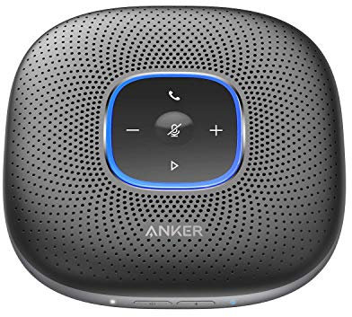 Anker PowerConf Bluetooth Lautsprecher mit 6 integrierten Mikrofonen, verbesserter Tonaufnahme, 24 Stunden Gesprächszeit, Bluetooth 5, USB-C A3301 schwarz
