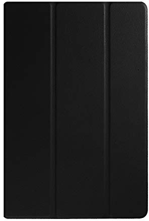 INSOLKIDON Compatible with Sony Xperia Z4 Tablet Case Bumper Full Body Protection Flip Leather Protective Case Tablet Holder Shell Protector case support shell (Black)