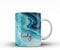 Personalised Marble Glitter Flowing Name with Heart Ceramic Mug - 3. Turquoise Sparkle Swirl Name