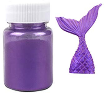 Rtengtunn Glitzerpulver, 15g essbares Flash Glitter Golden Silver Pulver zum Dekorieren von Fondantkuchen backen - Lila