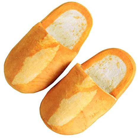 YTAONS Winter Warm Slippers Memory Foam Home Shoes Adult Women Indoor Non-slip Slippers (Baguette, L)