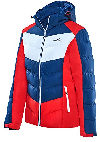Black Crevice Damen Skijacke, blau/rot/weiß, 40