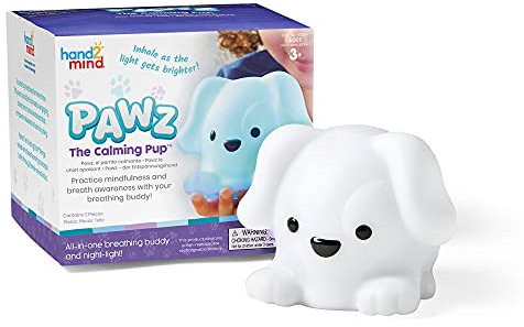 Learning Resources PAWZ The Calming Pup, Learn Deep Breathing Patterns, Bedtime Light, Sensory Toy, Children's Night time Routine, Night Light