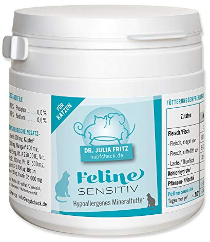napfcheck Feline Sensitiv - Hypoallergene Ergänzung für Katzen - 120 g