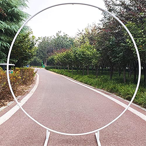 Eisenkreis Hochzeit Requisiten Bogen Hintergrund Runde Ring Bögen Blume Ballon Dekor - Tür Hintergrund Straße Führende Partei,Weiß,2m