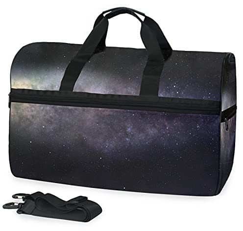 Galaxie Universum Riesig Sporttasche Badetasche mit Schuhfach Reisetaschen Handtasche für Reisen Frauen Mädchen Männer