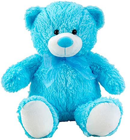 Teddybär Blau mit Schleife 50 cm Kuscheltier Teddy