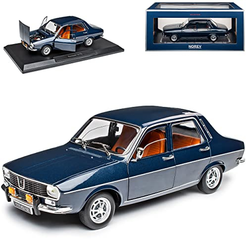 Norev Renautl 12 TS Limousine Dunkel Blau 1969-1980 1/18 Modell Auto