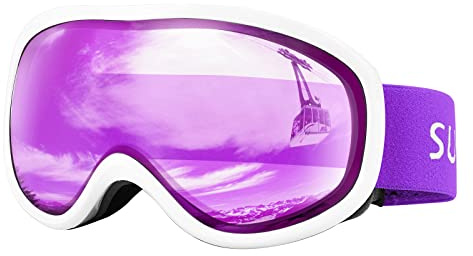 Supertrip Ski Goggles Womens Mens,Anti-fog Anti-glare Skiing Snowboard goggles with 100% UV400 Protection,Helmet Compatible