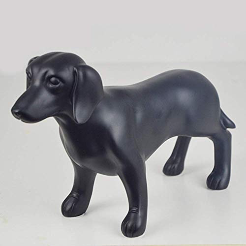 YTOOZ Pure Black Art Dog Statue Dekoration, Dog Sculpture Resin Crafts Dekoration und Bewachung Ihres Wohnzimmers Schlafzimmer Arbeitszimmer und Kinder 28 * 10,5 * 19 cm Geschenk