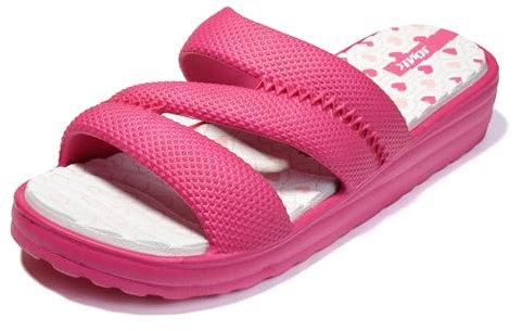 JOMIX Chanclas Mujer Verano Chanclas Playa Mujer Piscina Mar Ducha Baño con Plataforma Zapatillas Casa Mujer de Goma EVA, Fucsia, 38 EU