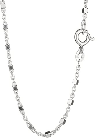 NKlaus Collier Fantasiekette (38cm - 80cm) 925 Sterling Silber Breite: 1,5mm Damen Halskette