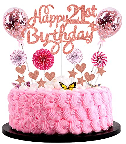 Tortendeko 21 Geburtstag Deko Kuchen Topper 21 Kuchen Deko 21 Geburtstag Frau Happy Birthday 21 Tortendeko 21 Jahre Frau Kuchendeko 21. Geburtstag Frau Rosa Tortendeko 21. Geburtstag Frau Rosegold