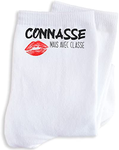 Chaussettes Femme Message Humour Drôle. Idée Cadeau Original Amie Copine Soeur Collègue Anniversaire Noël St Valentin. Taille 39/42