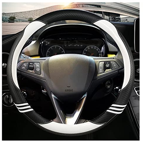 Lenkradbezug Für Opel Für Astra (K) Für Corsa (E) Für Karl 2014–2022 Für Crossland X Für Grandland X Für Insignia 2017–2022 Kohlefaser-Auto-Lenkradabdeckung Lenkradabdeckung (Farbe : 9)