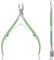 Jestilo Cuticle Remover Tool Set with Cutter and Pusher - Stainless Steel Professional Nipper Nail Care Tools for Salon Level Mani-Pedi at Home Silver (Green), 2.0 count, 50.0 grams