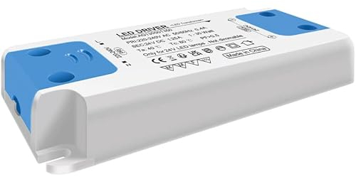 AGOTD Transformador 220v a 24v, Fuente Alimentación 24v, LED Driver 30W, Controlador de Voltaje Constante, para tiras de luz LED, luces de armario