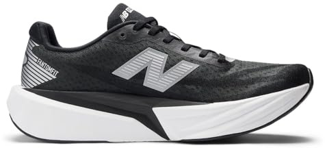 New Balance Herren FuelCell Propel V5 Running Shoe Laufschuh, Schwarz/Weiß/Stahl, 44.5 EU