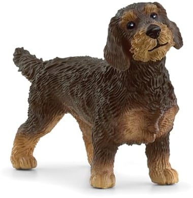 schleich 13972 Rauhaardackel, ab 3 Jahren, FARM WORLD - Spielfigur, 2 x 7 x 4 cm, Braun