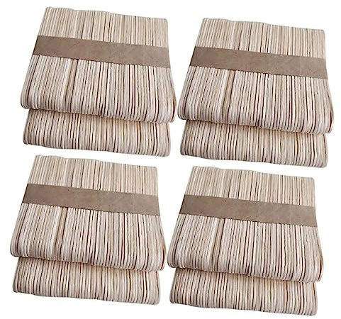 SHINEOFI 400piezas Palos De Madera Para Helados Para Manualidades Diy Colores Naturales Sin Cera