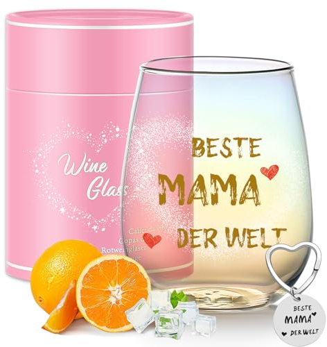Geschenke für Mama Weingläser mit Gravur Beste Mama der Welt Geschenk für Frauen Muttertagsgeschenk Geburtstagsgeschenk Weihnachtsgeschenke für Mama Muttertag Geschenk Weinglas Mütter Tochter Geschenk