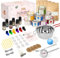 OSTWOLKE DIY Kerzen Selber Machen Set, Candle Making Kit, Kerzenset zum Selbstmachen mit 1KG Sojawachs, 6 Duftöle, 8 Kerzengläser und Sonstiges Kerzen Zubehör, Kerzenherstellung Bastelset Erwachsene
