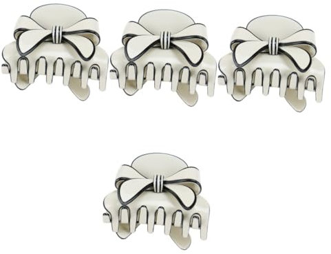 Healeved 4pièces Pince à Cheveux Avec Nœud Accessoire Élégant Pour Femmes Clip à Cheveux Large Pour Épais Fins Bouclés Ou Pour Toutes Les Occasions