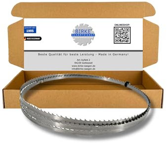 Birke® Uddeholm Bandsägeblatt 1085-2240mm Länge 6-15mm Breite/für alle gängigen Holzarten - Optimal für Scheppach, Einhell uvm. (1425 x 6 x 0.4 Zt4mm)