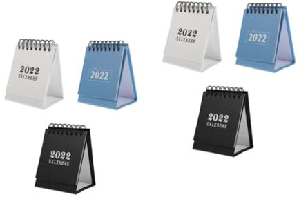 SEWACC 6 Stk Tischkalender 2022 Desktop-flip-kalender Kleiner Desktop-planungskalender 2022 Stehender Klappkalender Die Büroeinrichtung Kleiner Tischkalender Standkalender Papier