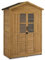 M MCombo Armoire de Jardin abri de Jardin en Bois résistant aux intempéries, Armoire à Outils en Bois Outdoor étanche praticable, pour l'extérieur Balcon terrasse, 74×143×200 cm (Nature)