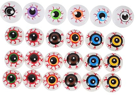 MUSISALY 24 Stück Mystische Künstliche Augäpfel Halloween Deko Blutunterlaufene Gruselige Augäpfel Für Festival