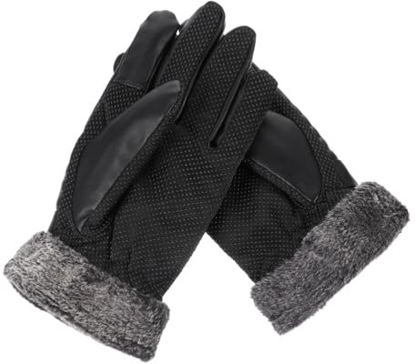 BESTYASH 1paar Touchscreen Winterhandschuhe Für Radfahren Und Laufen Warm Und Winddicht Für Outdoor-aktivitäten Und Hautfreundlich Unisex Design Schwarz