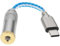 The Lord of the Tools 1 câble adaptateur audio DAC équilibré USB type C vers 4,4 mm, 32 bits, 384 kHz, 5N, câble auxiliaire argenté en cristal unique pour téléphone, ordinateur portable et appareils
