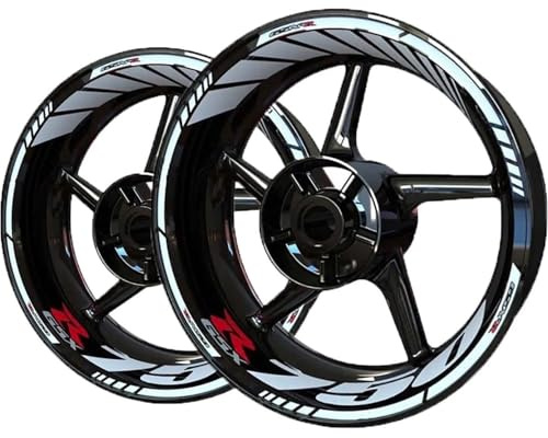 XWDPDNHHD Felgenaufkleber Motorrad-Radaufkleber Für Suzuki GSXR 750 GSXR750 Felgen-Reifen-Streifenband-Dekorations-Nabenaufkleber(Farbe 6)