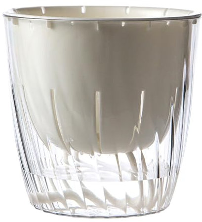 Vasi per piante idroponiche, propagazione autoirrigante, 11 x 11,5 cm, set di vasi in trasparente, facile visualizzazione della crescita delle radici, design da scrivania per casa e cucina