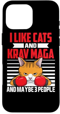 Krav Maga Cats Israelischer Kampfsport-Kämpfer Lustig Hülle für iPhone 16 Pro Max