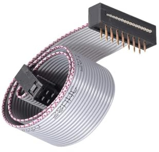 Unifizz 16 Pin IDC Flat Ribbon Cable, 2.54mm Pitch 20cm Length FC to FD Connector A-type Jumper Wire for PC Motherboard, 3D Printer, LED Display