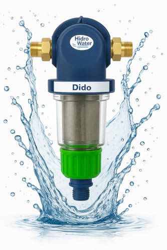 Hidro Water - Filtro autopulente DIDO argento 50 micron con cartuccia antibatterica - Filtrazione acqua potabile domestica - combattimento legionella - Protezione contro impurità - 3/4 a 2 (3/4)