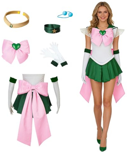 MANMICOS US-Größe Comic Jupiter Cosplay Kostüm Damen Super S Kampfanzug Set