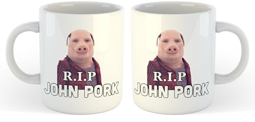 RIP John Pork | Hilarious Gift Idea | Cup Tea Coffee | 11oz White Mug