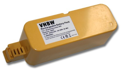 vhbw Batería Compatible con Vileda M-488a reeemplaza APS 4905 Robot Aspirador, Robot doméstico (2000 mAh, 14,4 V, NiMH)