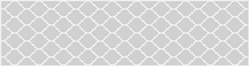 Viniliko Teppich Quatrefoil, Vinyl, grau, 80 x 300 x 3 cm